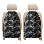 Monochrome Hawaiian Floral Print Car Seat Organizers