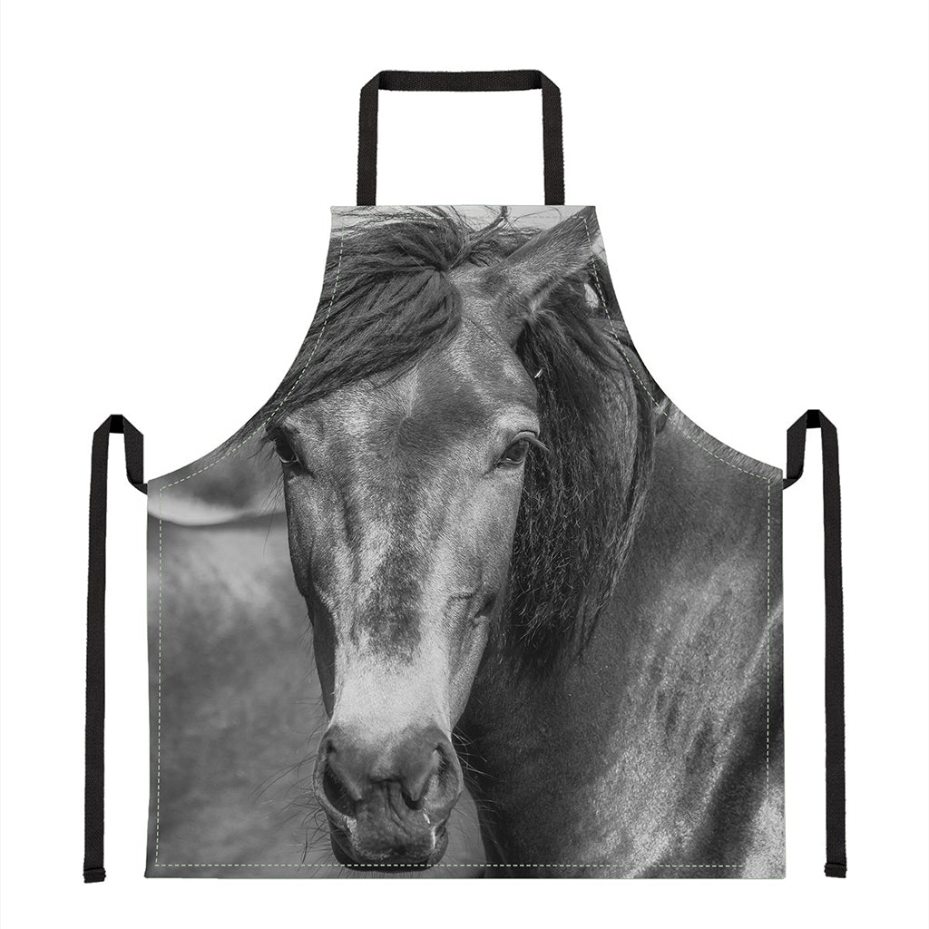 Monochrome Horse Print Apron