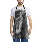 Monochrome Horse Print Apron