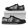 Monochrome Horse Print Black Low Top Sneakers