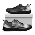 Monochrome Horse Print Black Running Shoes