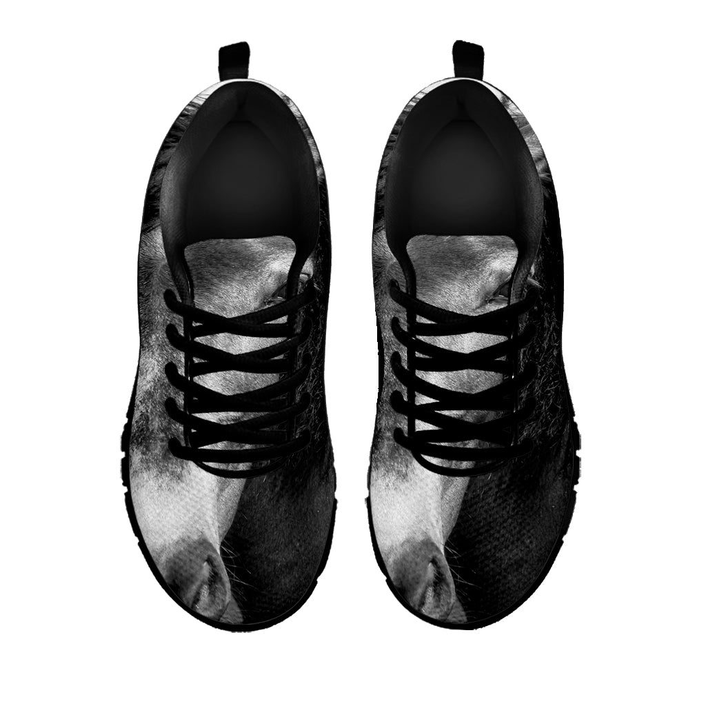 Monochrome Horse Print Black Sneakers