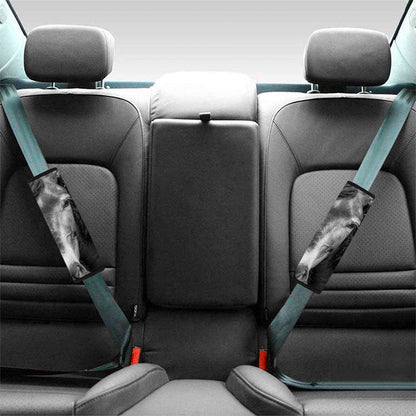 Monochrome Horse Print Car Seat Belt Covers
