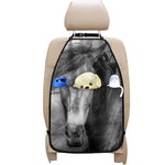Monochrome Horse Print Car Seat Organizers