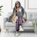 Monochrome Horse Print Hooded Blanket