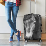 Monochrome Horse Print Luggage Cover