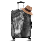 Monochrome Horse Print Luggage Cover