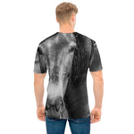 Monochrome Horse Print Men's T-Shirt