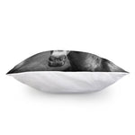 Monochrome Horse Print Pillow Cover