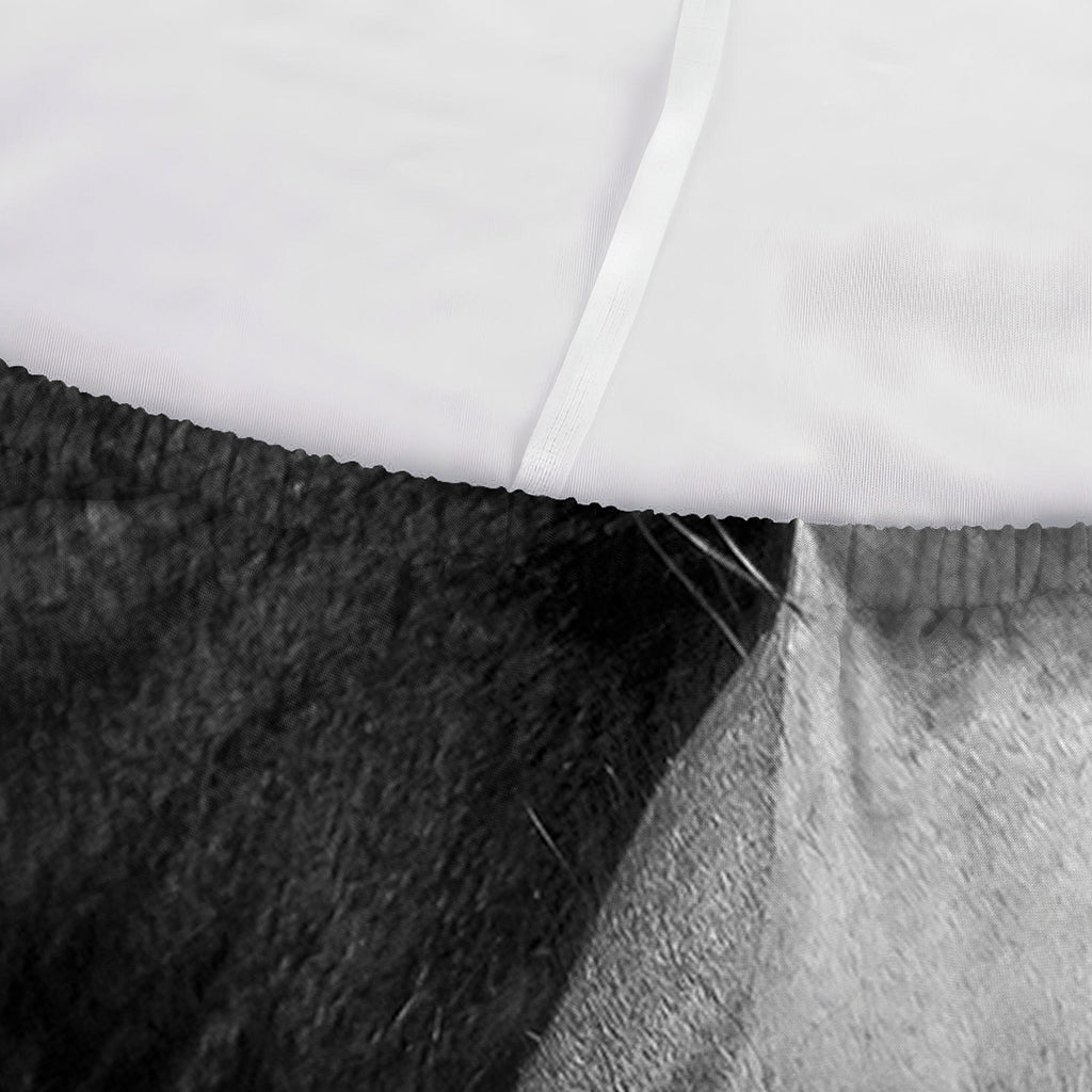 Monochrome Horse Print Sofa Cover
