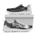 Monochrome Horse Print White Running Shoes