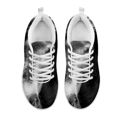 Monochrome Horse Print White Sneakers