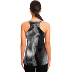 Monochrome Horse Print Women's Racerback Tank Top
