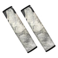 Monochrome Howling Wolf Print Car Seat Belt Covers