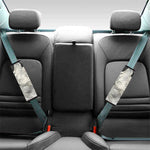 Monochrome Howling Wolf Print Car Seat Belt Covers