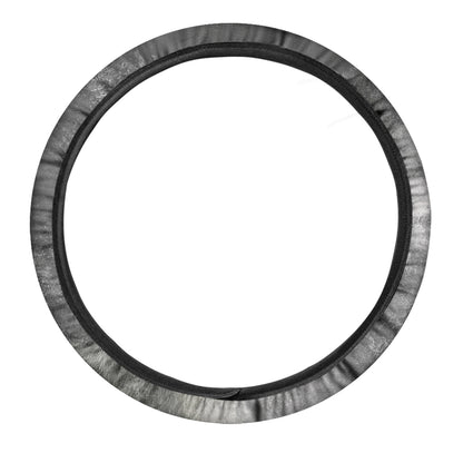 Monochrome Howling Wolf Print Car Steering Wheel Cover