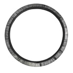 Monochrome Howling Wolf Print Car Steering Wheel Cover