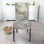 Monochrome Howling Wolf Print Dining Chair Slipcover