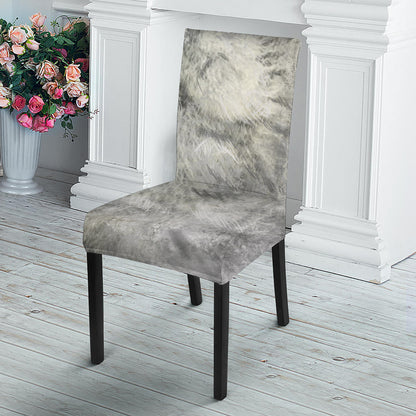 Monochrome Howling Wolf Print Dining Chair Slipcover