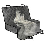 Monochrome Howling Wolf Print Pet Car Back Seat Cover