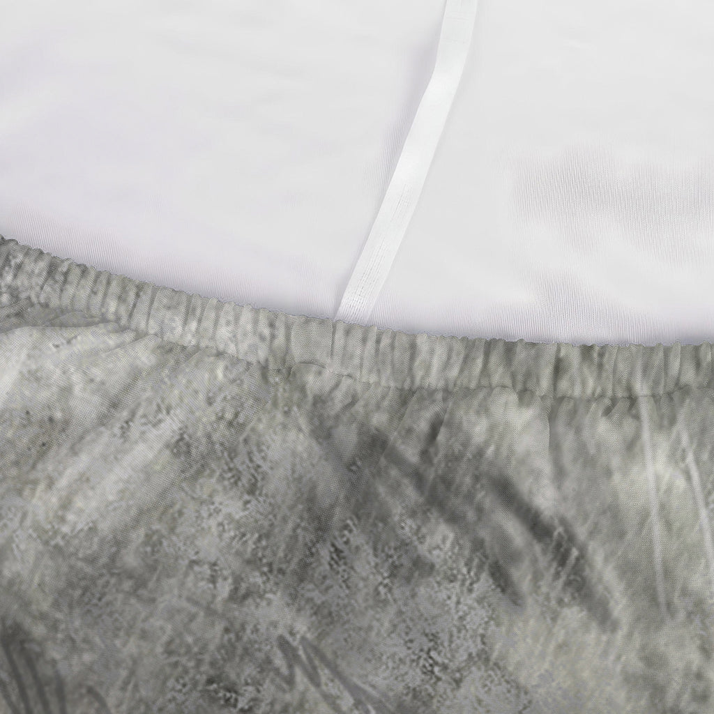 Monochrome Howling Wolf Print Sofa Cover