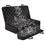 Monochrome Lotus Print Pet Car Back Seat Cover