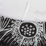 Monochrome Lotus Print Sofa Cover