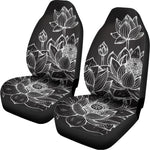 Monochrome Lotus Print Universal Fit Car Seat Covers