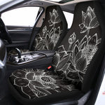 Monochrome Lotus Print Universal Fit Car Seat Covers