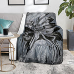 Monochrome Native Indian Portrait Print Blanket
