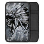 Monochrome Native Indian Portrait Print Car Center Console Cover
