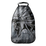 Monochrome Native Indian Portrait Print Car Seat Organizers