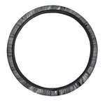 Monochrome Native Indian Portrait Print Car Steering Wheel Cover