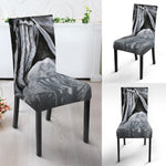 Monochrome Native Indian Portrait Print Dining Chair Slipcover