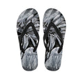 Monochrome Native Indian Portrait Print Flip Flops