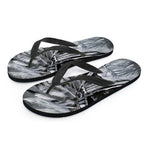 Monochrome Native Indian Portrait Print Flip Flops