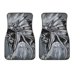 Monochrome Native Indian Portrait Print Front Car Floor Mats