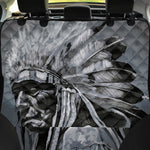 Monochrome Native Indian Portrait Print Pet Car Back Seat Cover