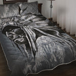 Monochrome Native Indian Portrait Print Quilt Bed Set