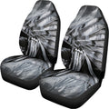 Monochrome Native Indian Portrait Print Universal Fit Car Seat Covers