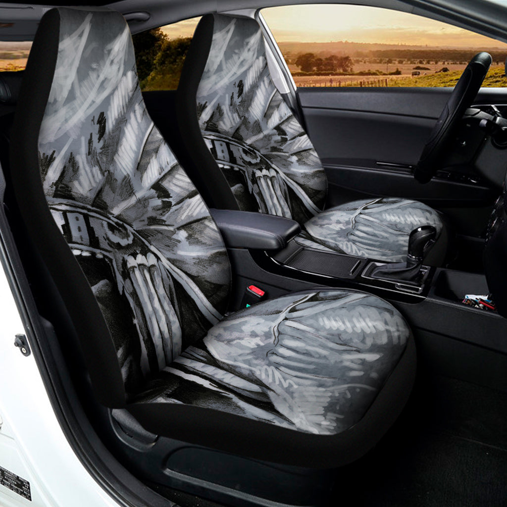 Monochrome Native Indian Portrait Print Universal Fit Car Seat Covers