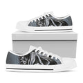 Monochrome Native Indian Portrait Print White Low Top Sneakers