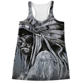 Monochrome Native Indian Portrait Print Women's Racerback Tank Top
