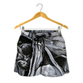Monochrome Native Indian Portrait Print Women's Shorts