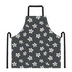 Monochrome Plumeria Pattern Print Apron