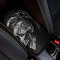 Monochrome Punk Skull Print Car Center Console Cover
