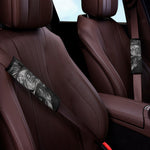 Monochrome Punk Skull Print Car Seat Belt Covers