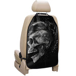 Monochrome Punk Skull Print Car Seat Organizers