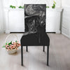 Monochrome Punk Skull Print Dining Chair Slipcover