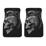 Monochrome Punk Skull Print Front Car Floor Mats